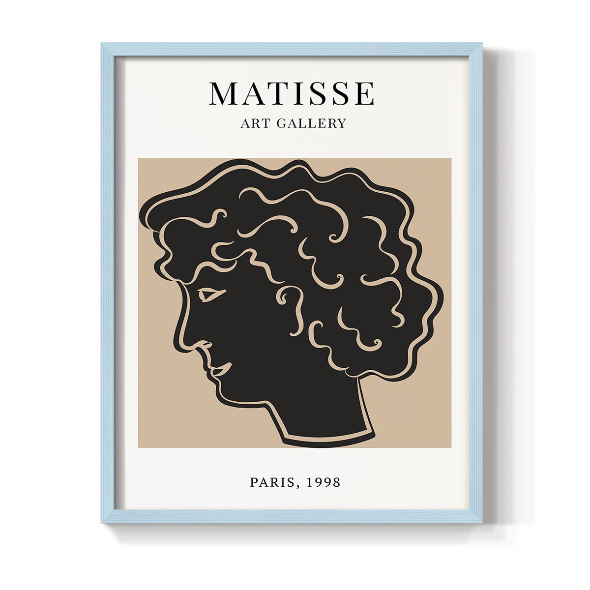 Matisse CXXI Framed Print in Blue Solid Wood 11 x 14 Framed Print
