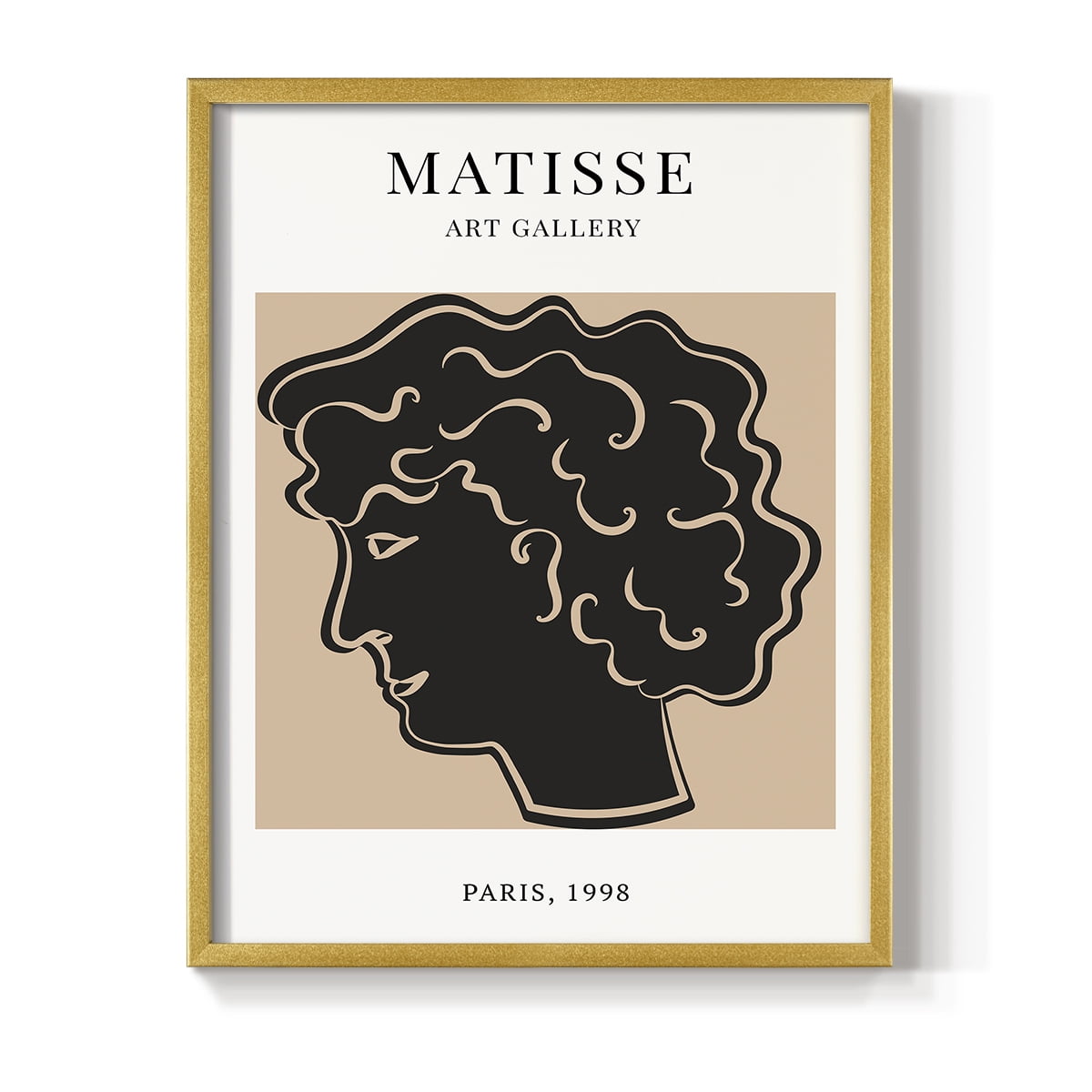 Matisse CXXI Framed Print in Gold Solid Wood 8 x 10 Framed Print