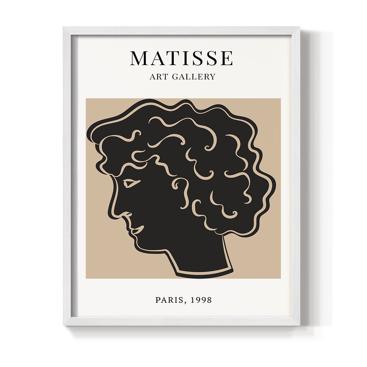 Matisse CXXI Framed Print in White Solid Wood 8 x 10 Framed Print