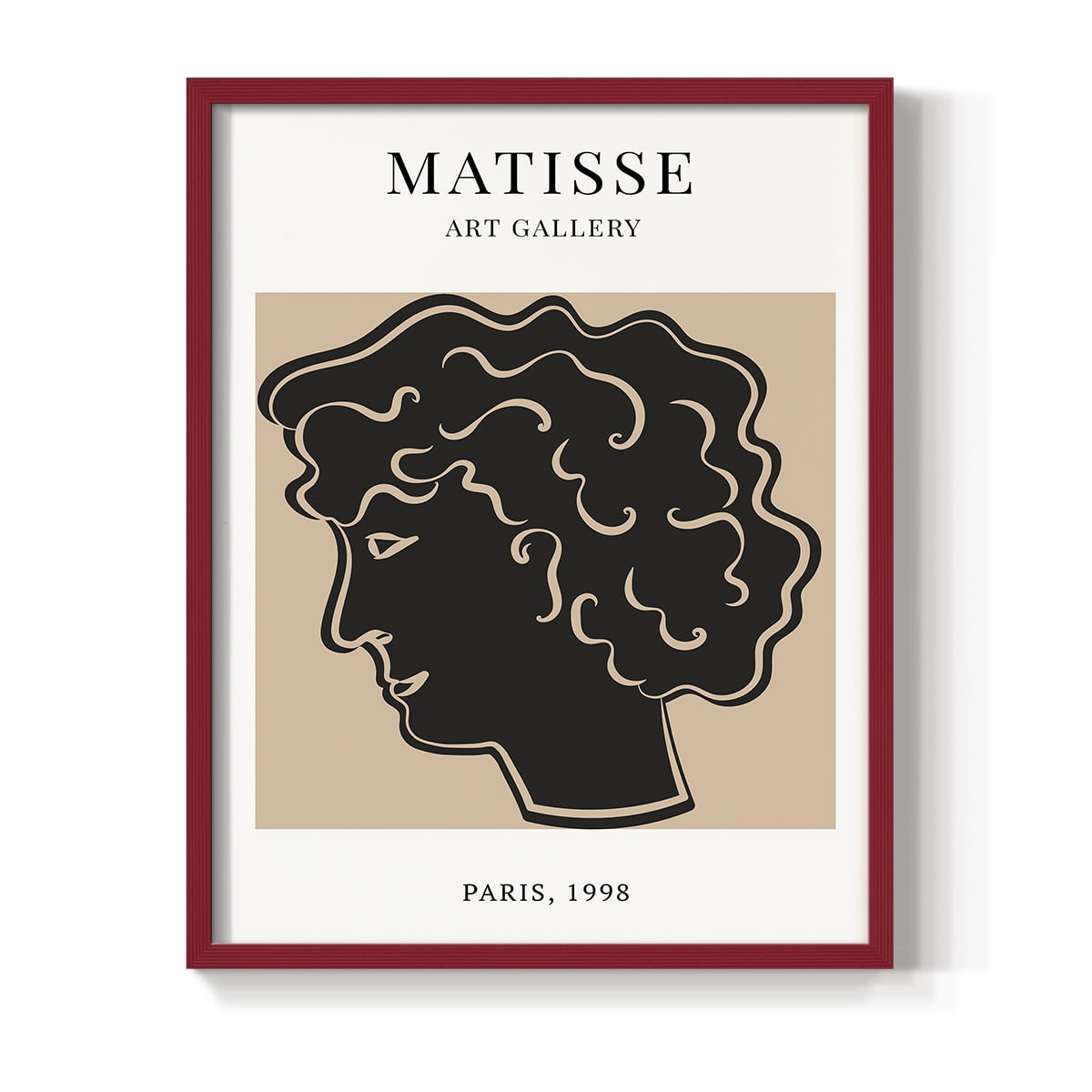 Matisse CXXI Framed Print in Red Solid Wood 8 x 10 Framed Print