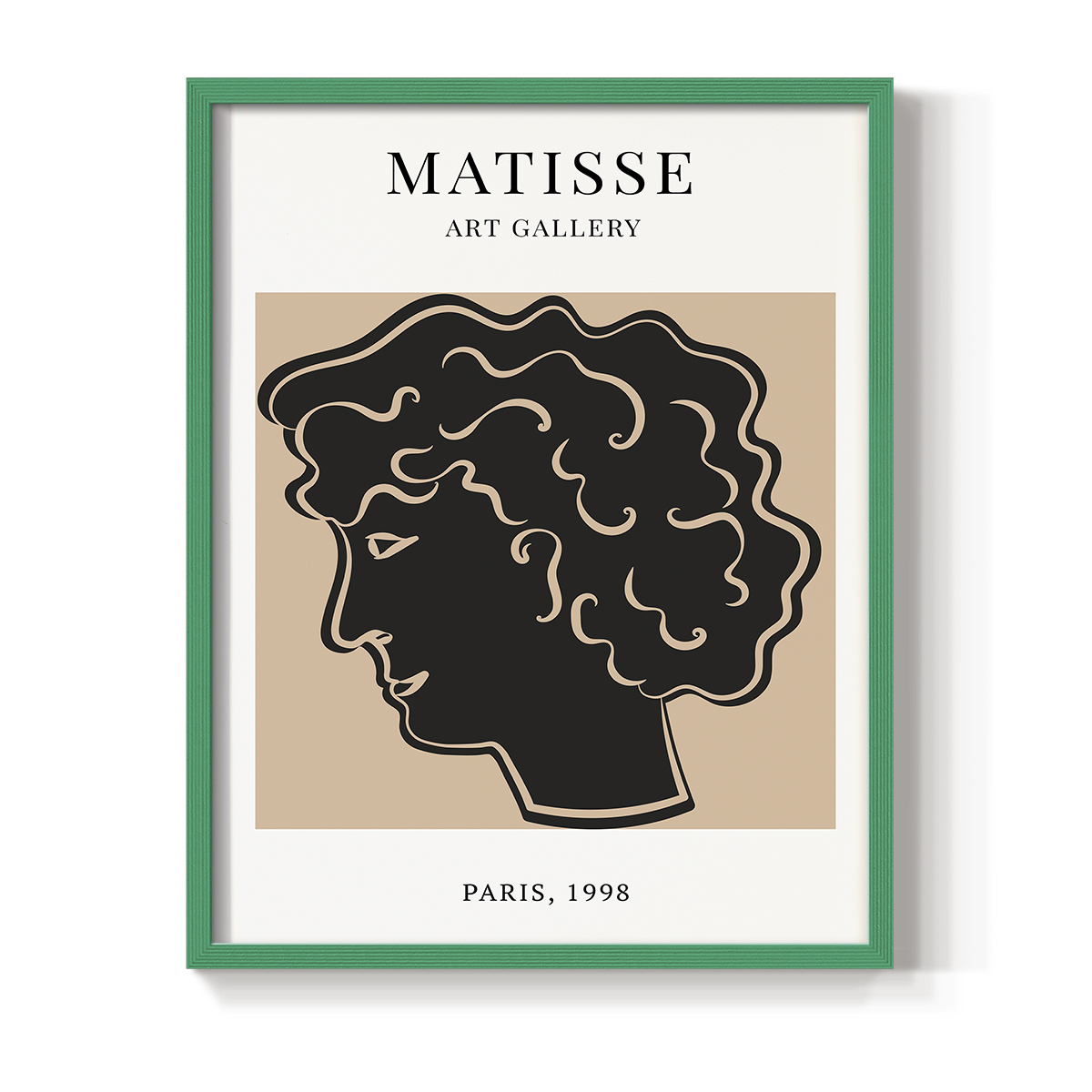 Matisse CXXI Framed Print in Green Solid Wood 8 x 10 Framed Print