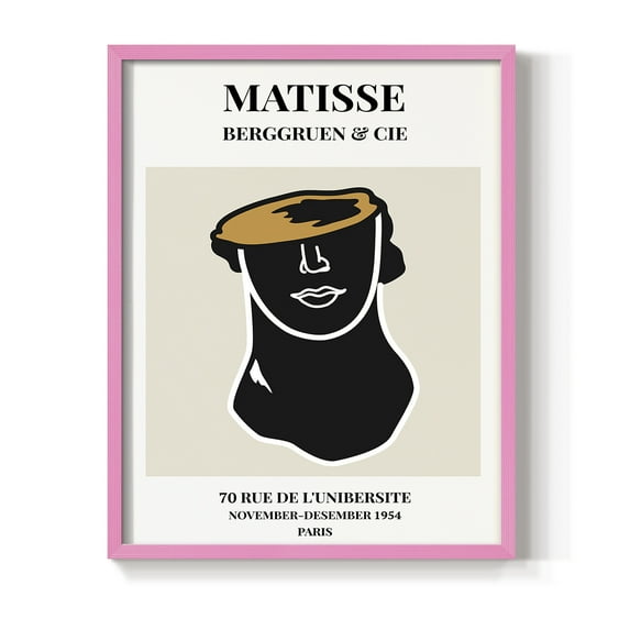 Matisse CXXII Framed Print in Pink Solid Wood 11 x 14 Framed Print