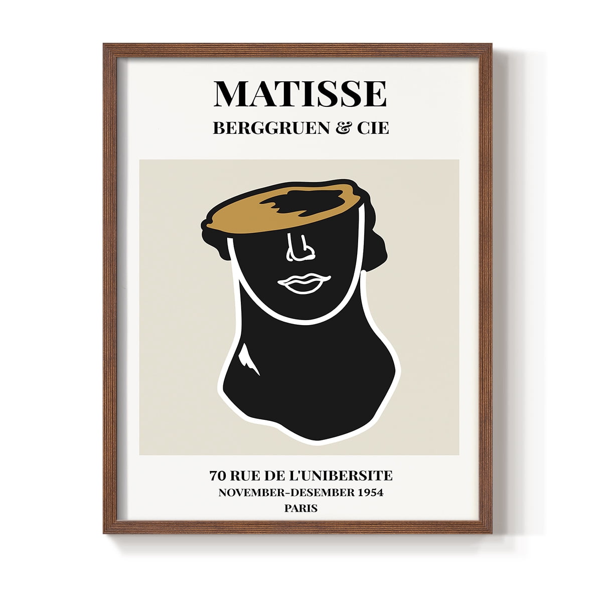 Matisse CXXII Framed Print in Brown Solid Wood 11 x 14 Framed Print