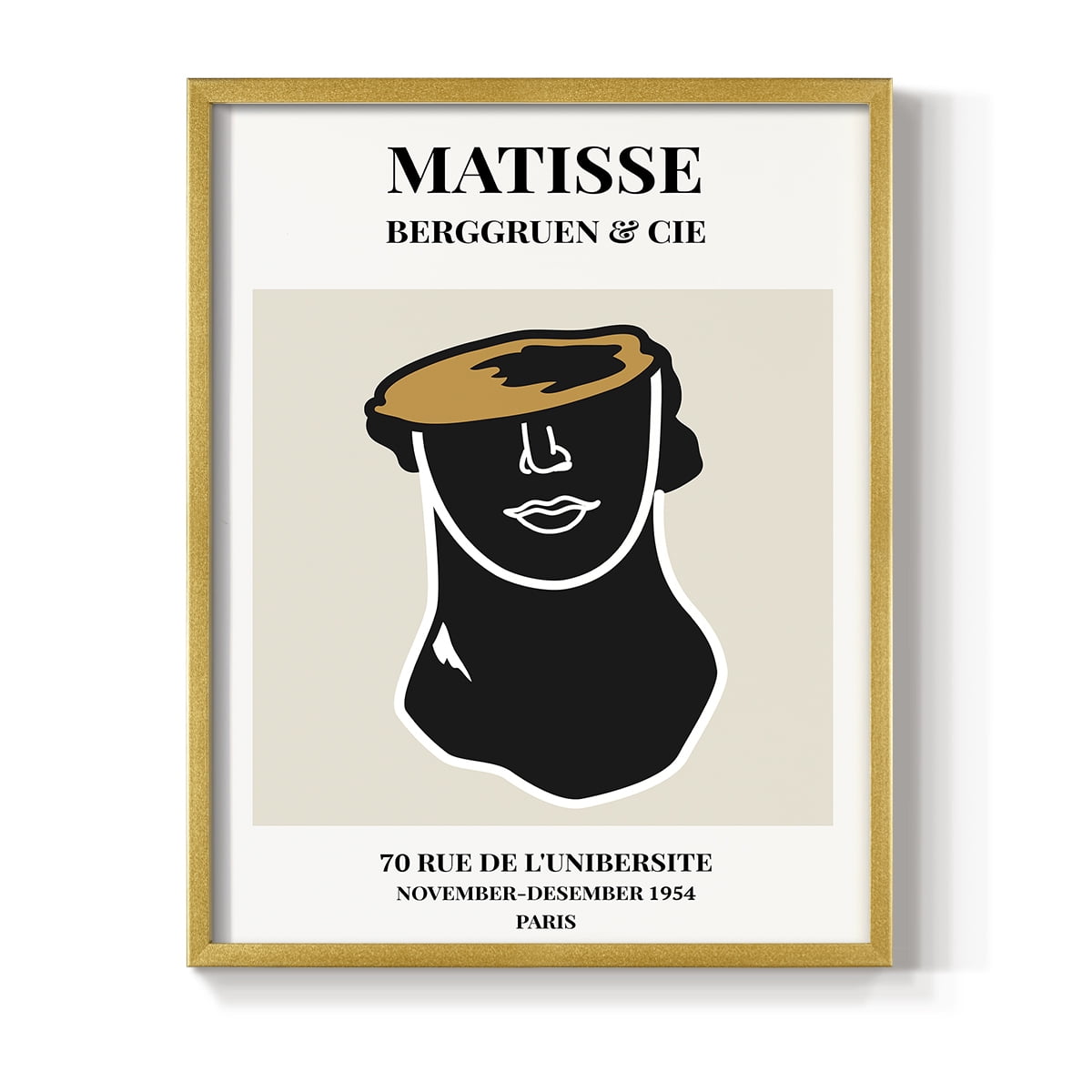 Matisse CXXII Framed Print in Gold Solid Wood 16 x 20 Framed Print