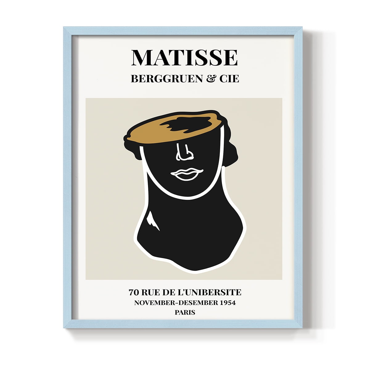 Matisse CXXII Framed Print in Blue Solid Wood 8 x 10 Framed Print