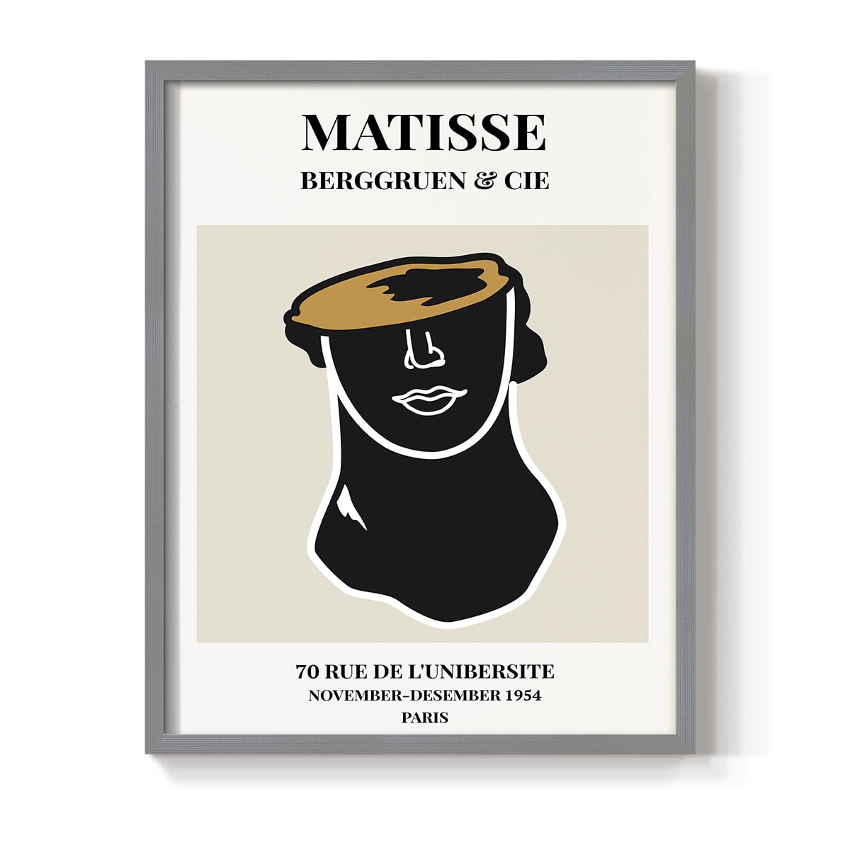 Matisse CXXII Framed Print in Gray Solid Wood 8 x 10 Framed Print