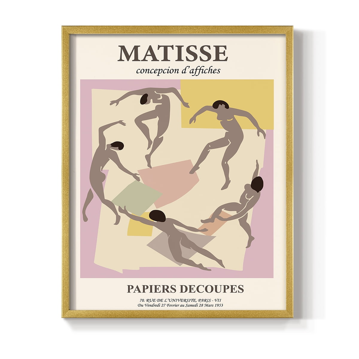 Matisse CXXIII Framed Print in Gold Solid Wood 11 x 14 Framed Print