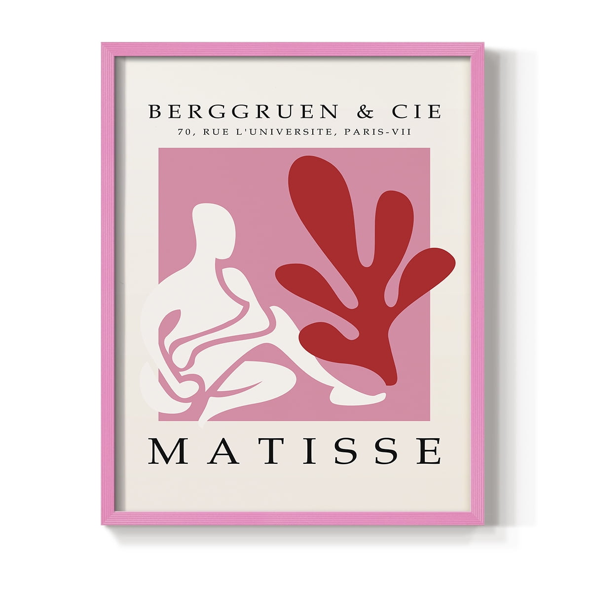 Matisse CXXIV Framed Print in Pink Solid Wood 11 x 14 Framed Print