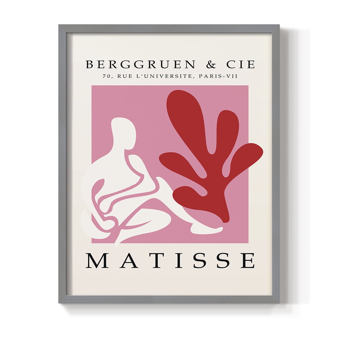 Matisse CXXIV Framed Print in Gray Solid Wood 8 x 10 Framed Print