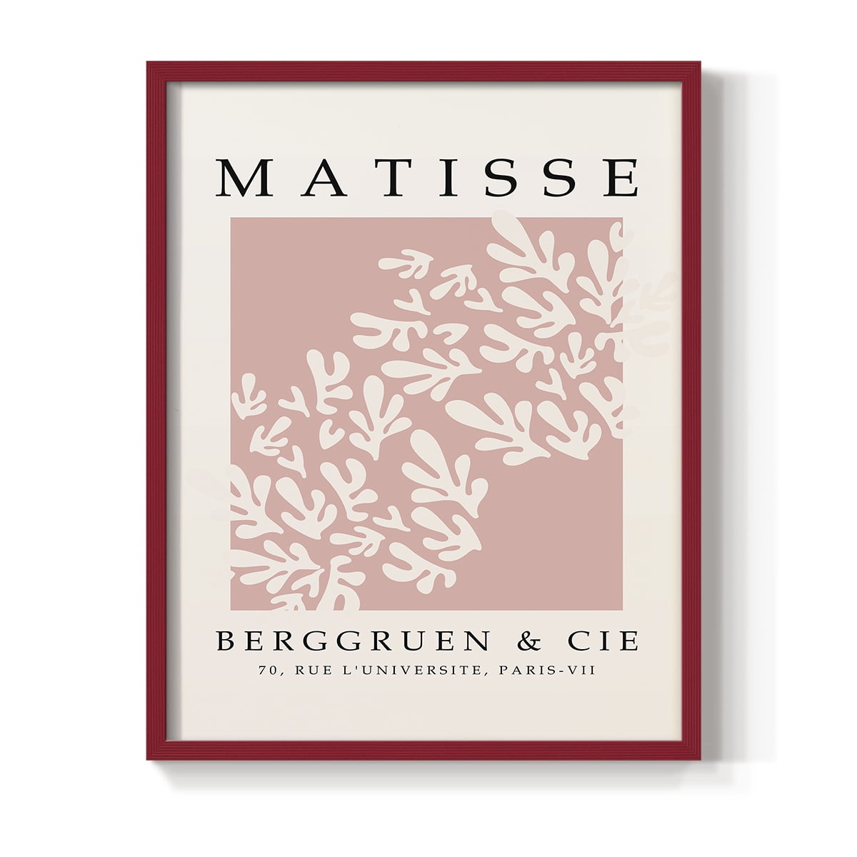 Matisse CXXIX Framed Print in Red Solid Wood 11 x 14 Framed Print