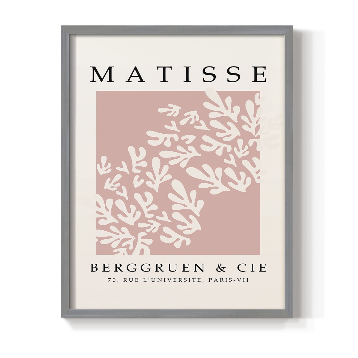 Matisse CXXIX Framed Print in Gray Solid Wood 16 x 20 Framed Print