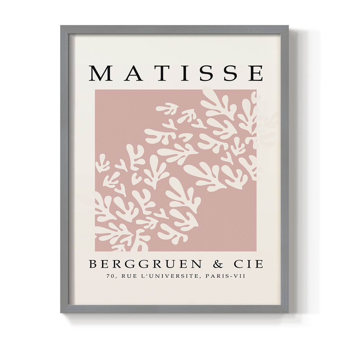 Matisse CXXIX Framed Print in Gray Solid Wood 8 x 10 Framed Print