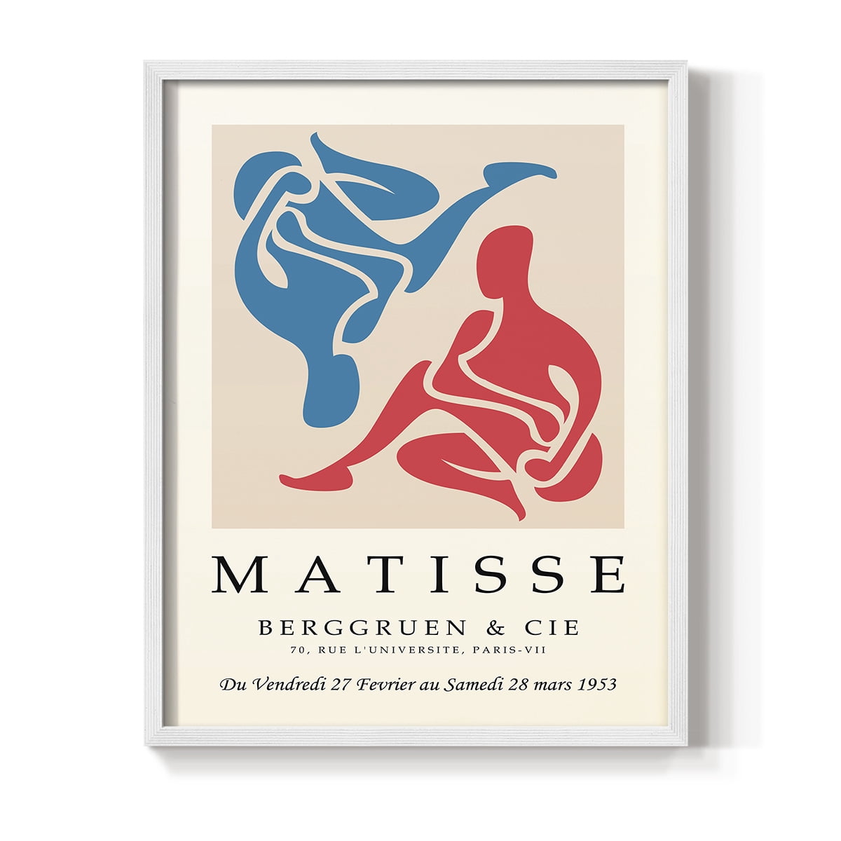 Matisse CXXVI Framed Print in White Solid Wood 8 x 10 Framed Print