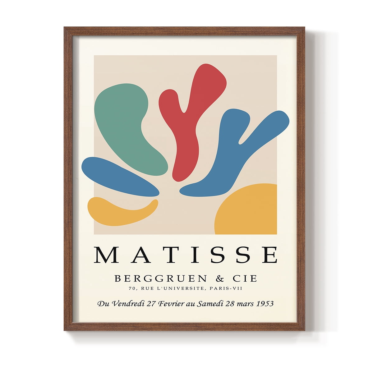 Matisse CXXVII Framed Print in Brown Solid Wood 16 x 20 Framed Print