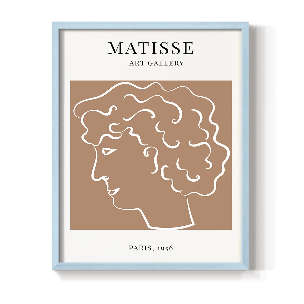 Matisse CXXVIII Framed Print in Blue Solid Wood 11 x 14 Framed Print
