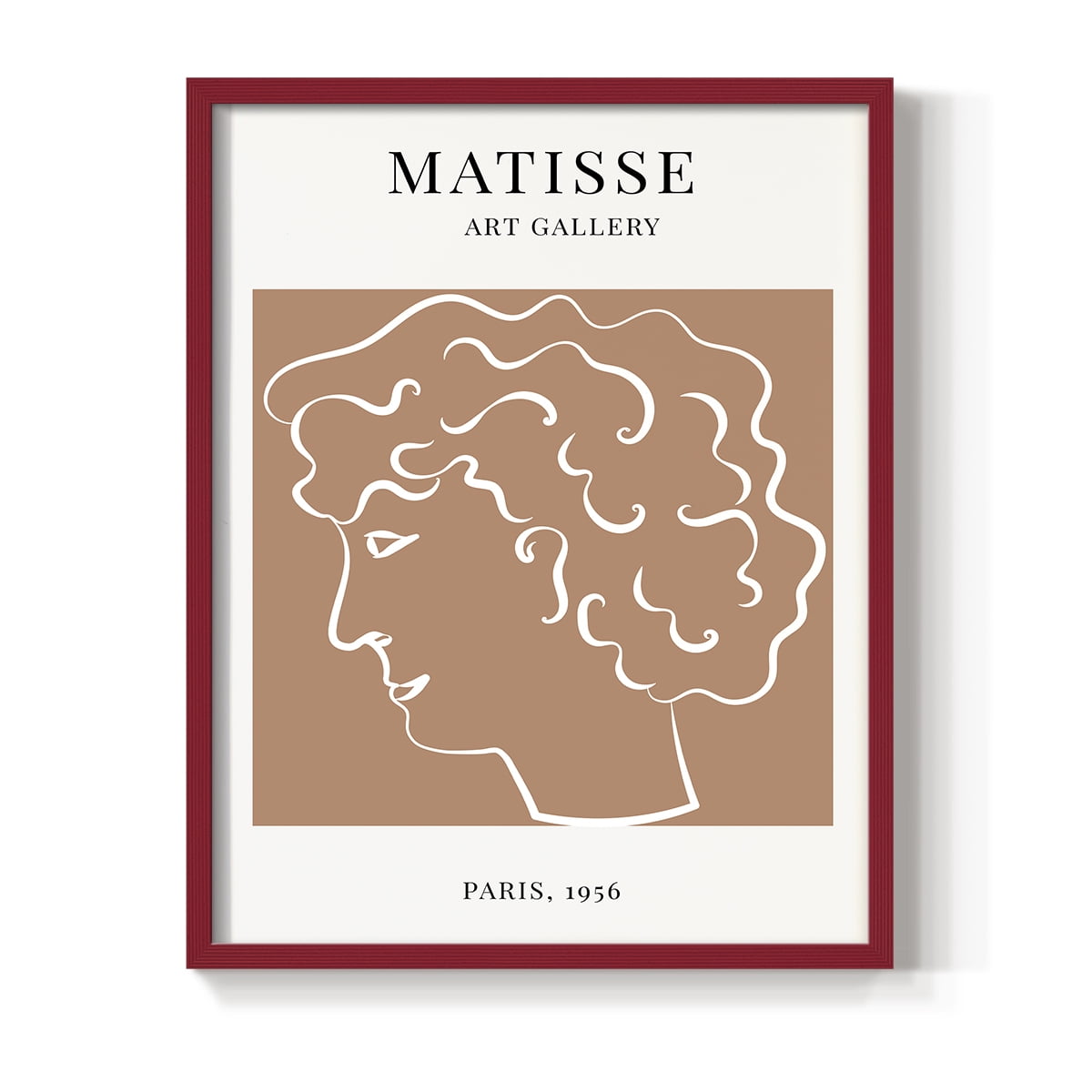 Matisse CXXVIII Framed Print in Red Solid Wood 11 x 14 Framed Print