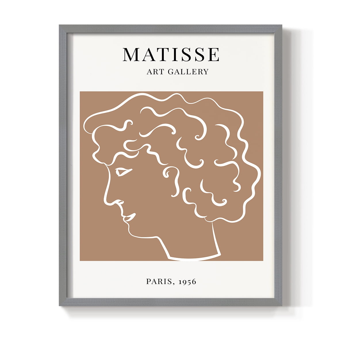 Matisse CXXVIII Framed Print in Gray Solid Wood 8 x 10 Framed Print