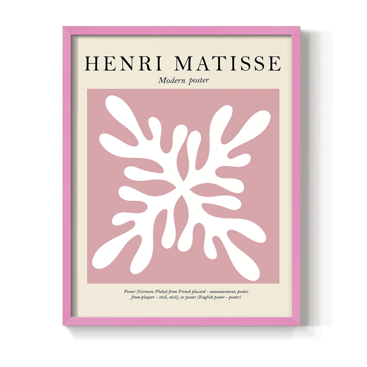 Matisse CXXX Framed Print in Pink Solid Wood 11 x 14 Framed Print