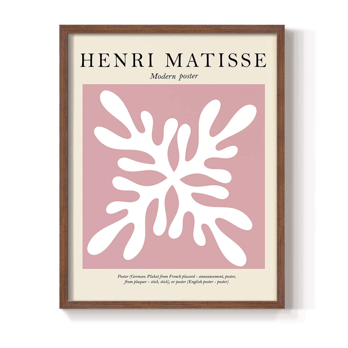 Matisse CXXX Framed Print in Brown Solid Wood 16 x 20 Framed Print