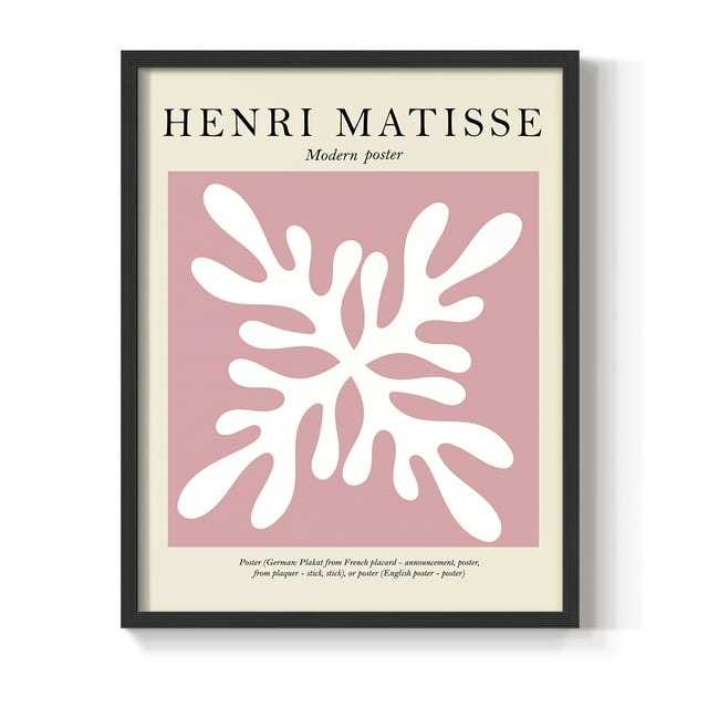 Matisse CXXX Framed Print in Black Solid Wood 16 x 20 Framed Print