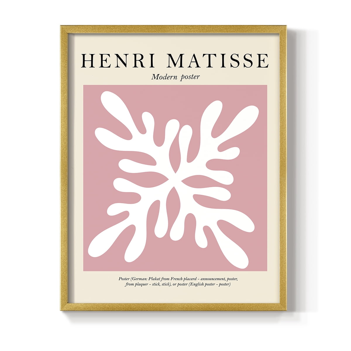Matisse CXXX Framed Print in Gold Solid Wood 16 x 20 Framed Print