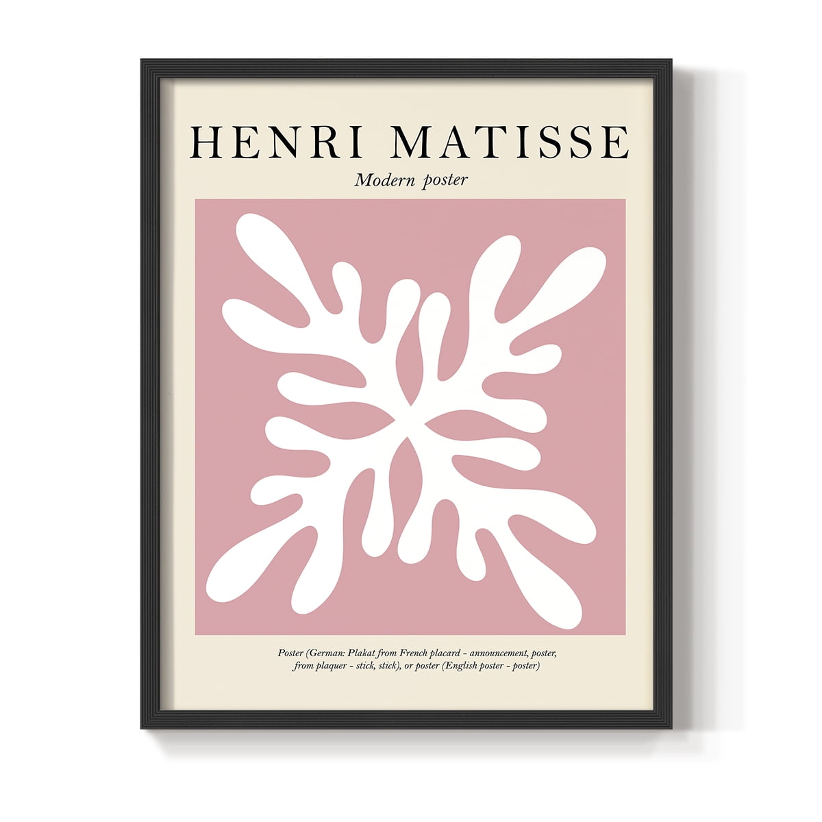Matisse CXXX Framed Print in Black Solid Wood 22 x 28 Framed Print