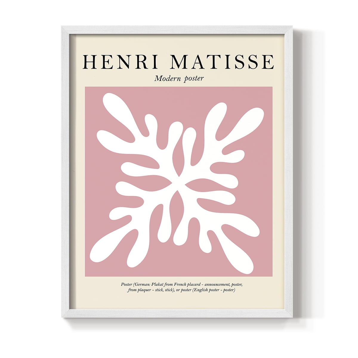 Matisse CXXX Framed Print in White Solid Wood 8 x 10 Framed Print