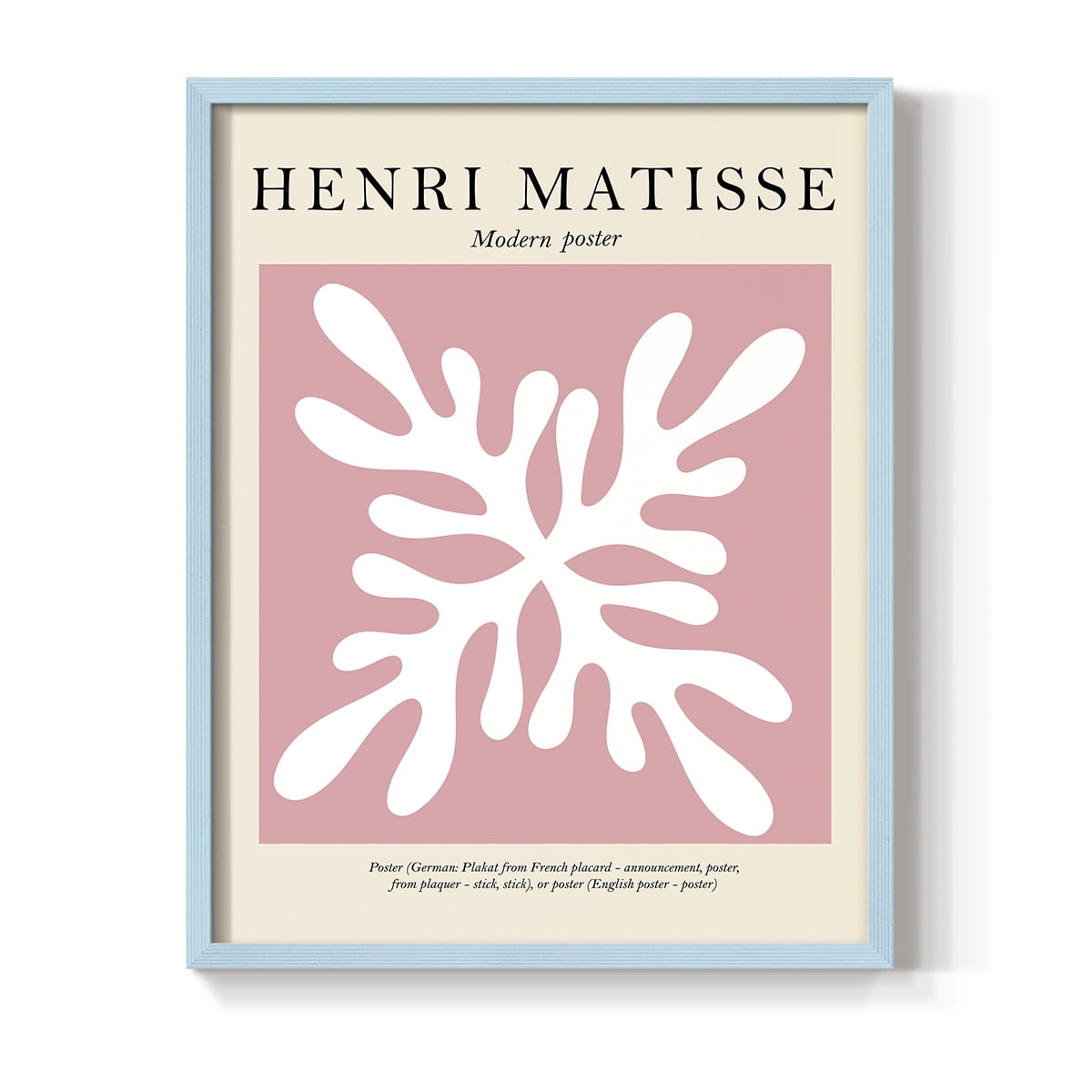 Matisse CXXX Framed Print in Blue Solid Wood 8 x 10 Framed Print