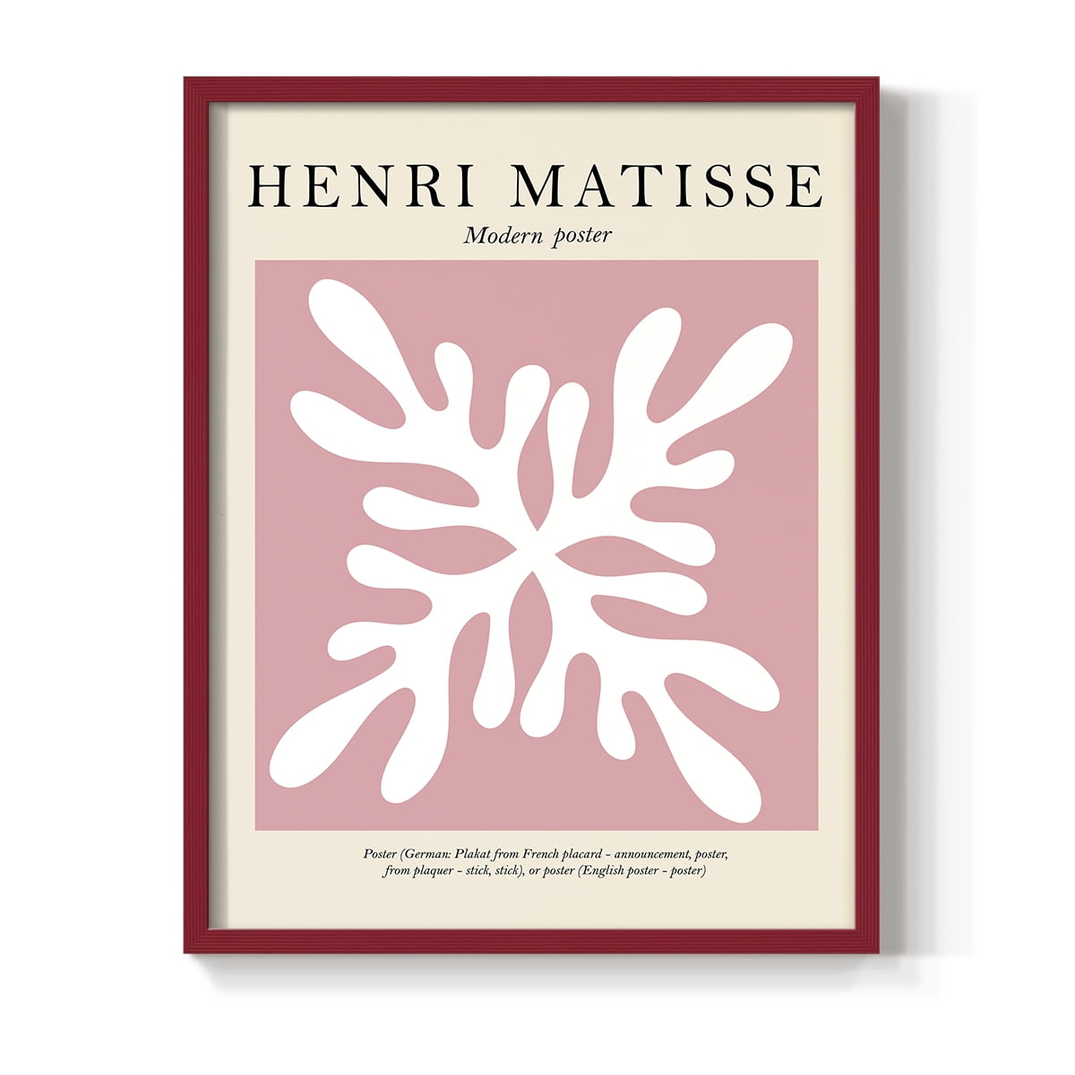 Matisse CXXX Framed Print in Red Solid Wood 8 x 10 Framed Print