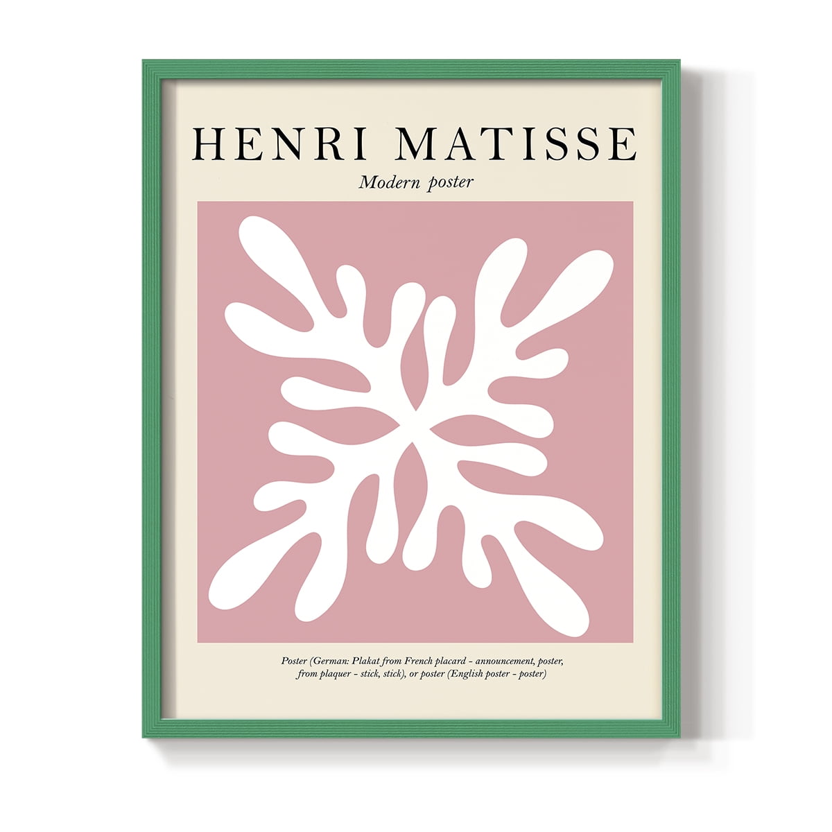 Matisse CXXX Framed Print in Green Solid Wood 8 x 10 Framed Print