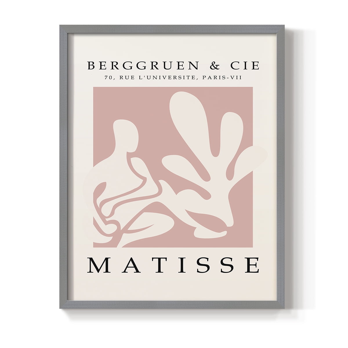 Matisse CXXXI Framed Print in Gray Solid Wood 16 x 20 Framed Print