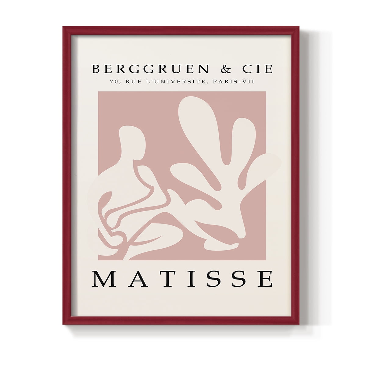 Matisse CXXXI Framed Print in Red Solid Wood 8 x 10 Framed Print