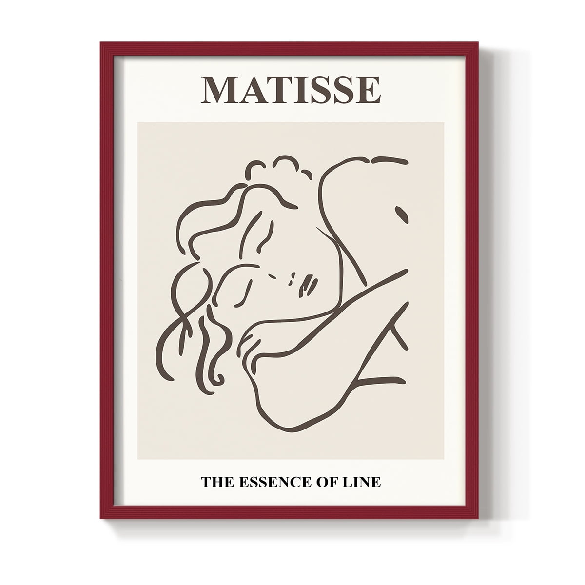 Matisse CXXXII Framed Print in Red Solid Wood 11 x 14 Framed Print