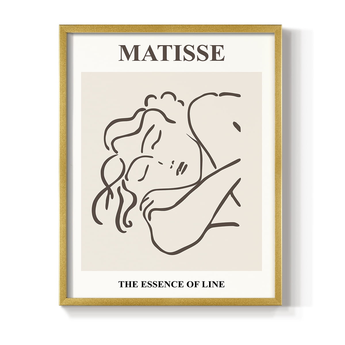 Matisse CXXXII Framed Print in Gold Solid Wood 22 x 28 Framed Print