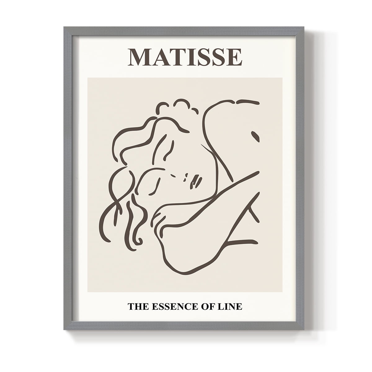 Matisse CXXXII Framed Print in Gray Solid Wood 8 x 10 Framed Print