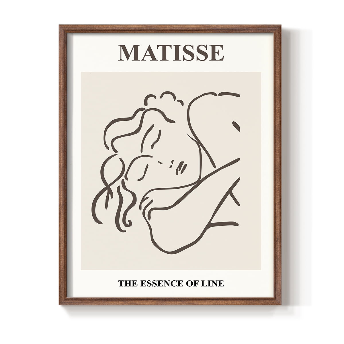 Matisse CXXXII Framed Print in Brown Solid Wood 8 x 10 Framed Print