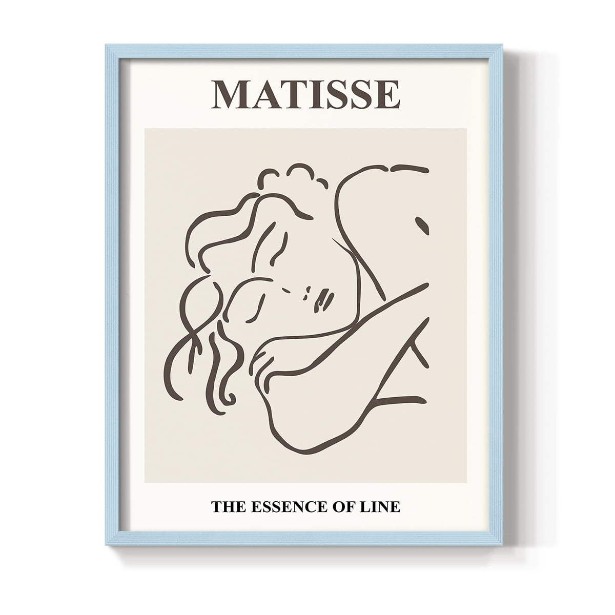 Matisse CXXXII Framed Print in Blue Solid Wood 8 x 10 Framed Print