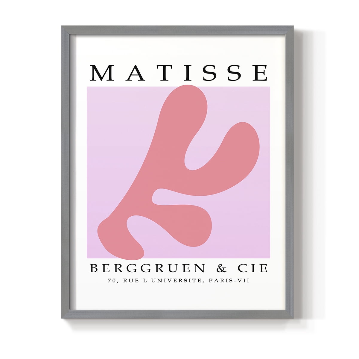 Matisse CXXXIII Framed Print in Gray Solid Wood 22 x 28 Framed Print