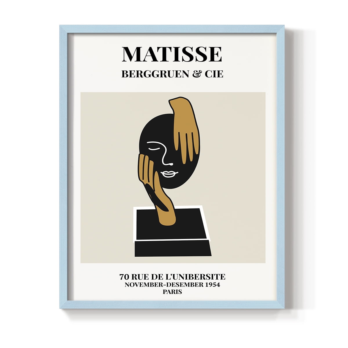 Matisse CXXXIX Framed Print in Blue Solid Wood 8 x 10 Framed Print