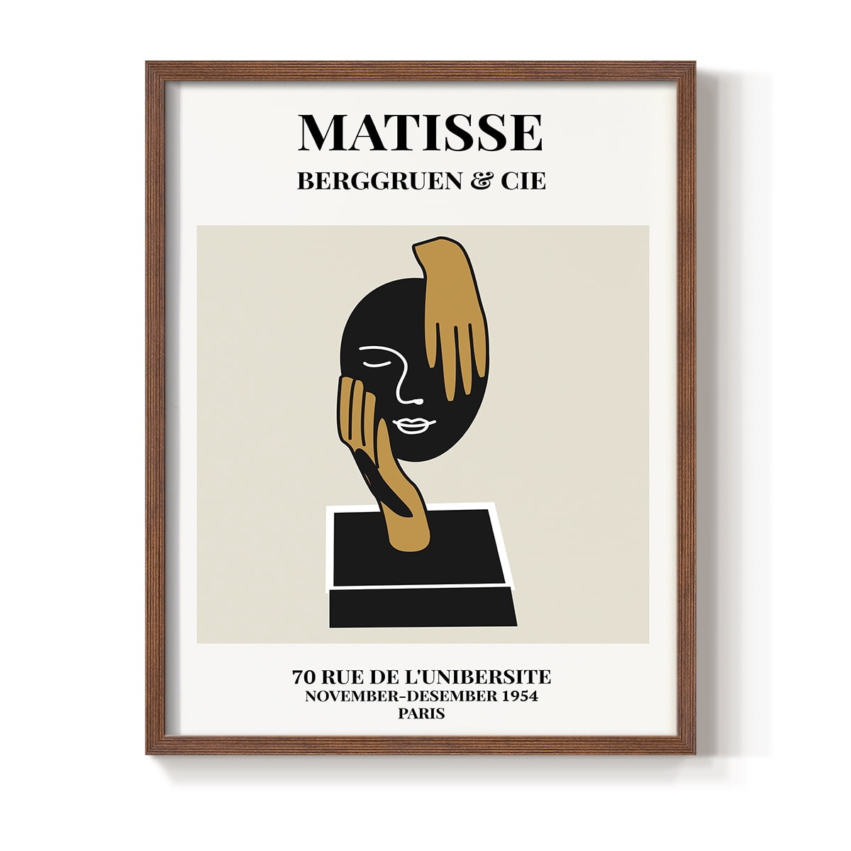 Matisse CXXXIX Framed Print in Brown Solid Wood 8 x 10 Framed Print