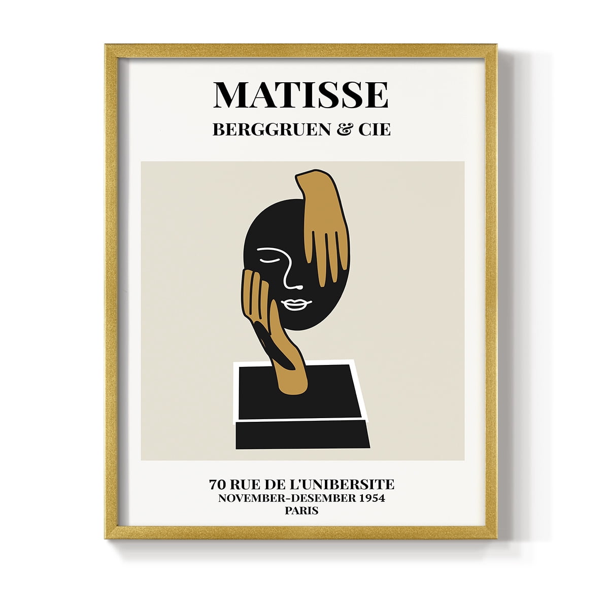 Matisse CXXXIX Framed Print in Gold Solid Wood 8 x 10 Framed Print