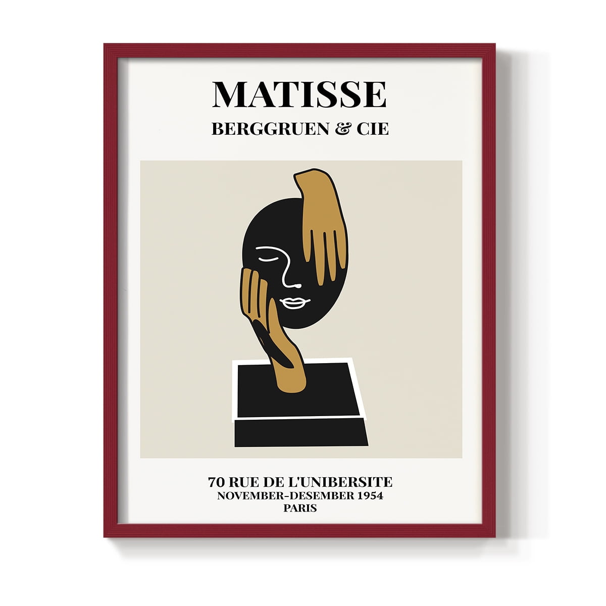 Matisse CXXXIX Framed Print in Red Solid Wood 8 x 10 Framed Print