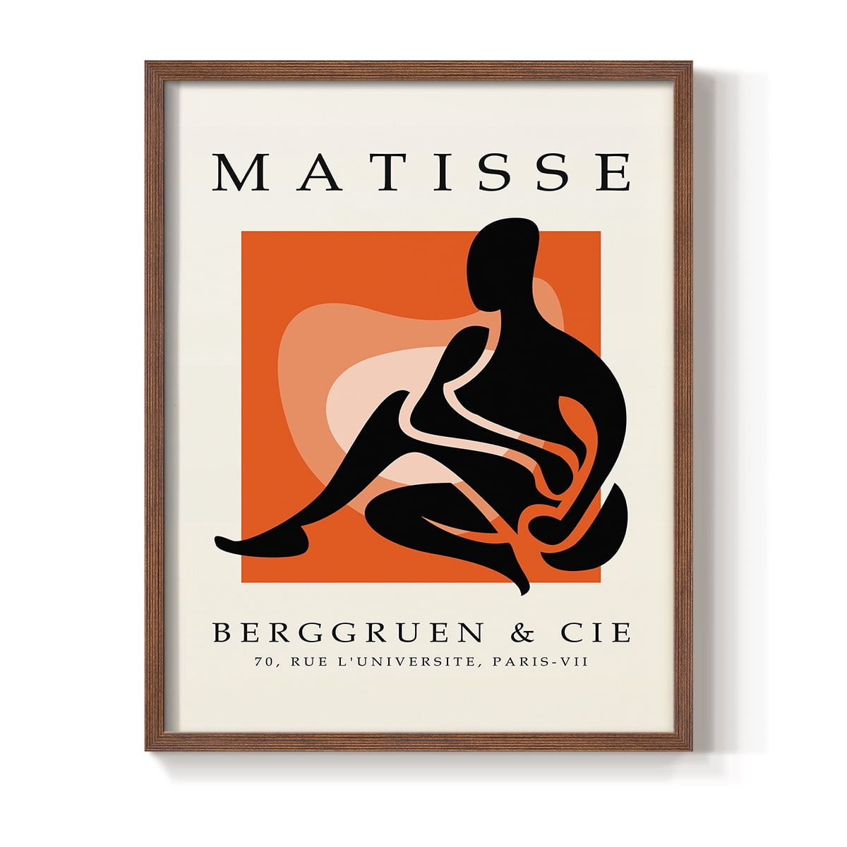 Matisse CXXXV Framed Print in Brown Solid Wood 16 x 20 Framed Print