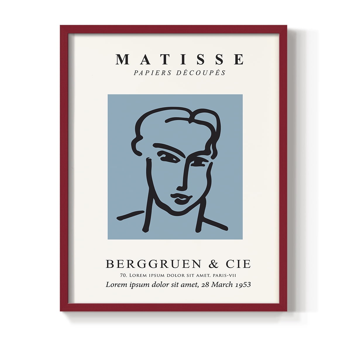 Matisse CXXXVI Framed Print in Red Solid Wood 11 x 14 Framed Print