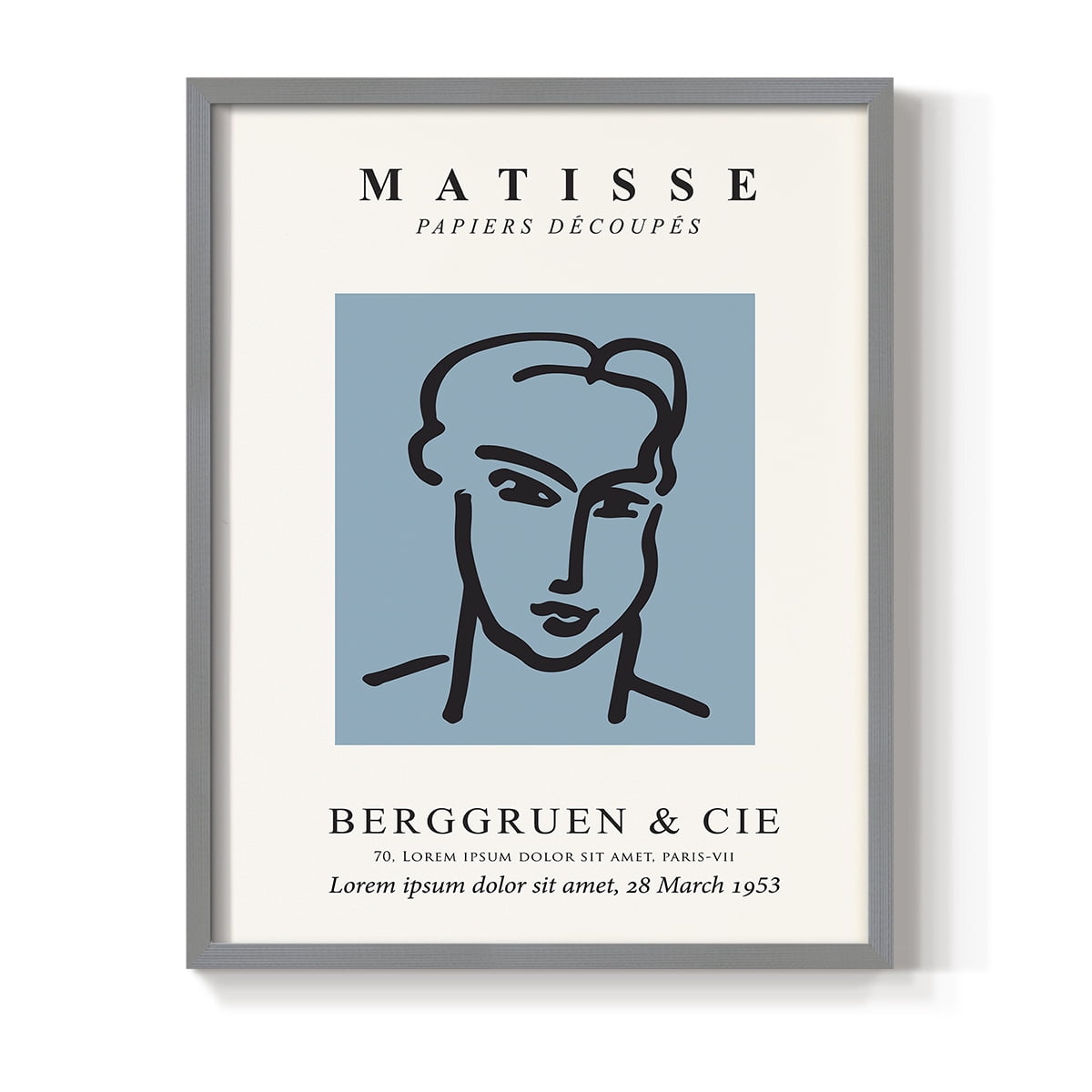 Matisse CXXXVI Framed Print in Gray Solid Wood 8 x 10 Framed Print