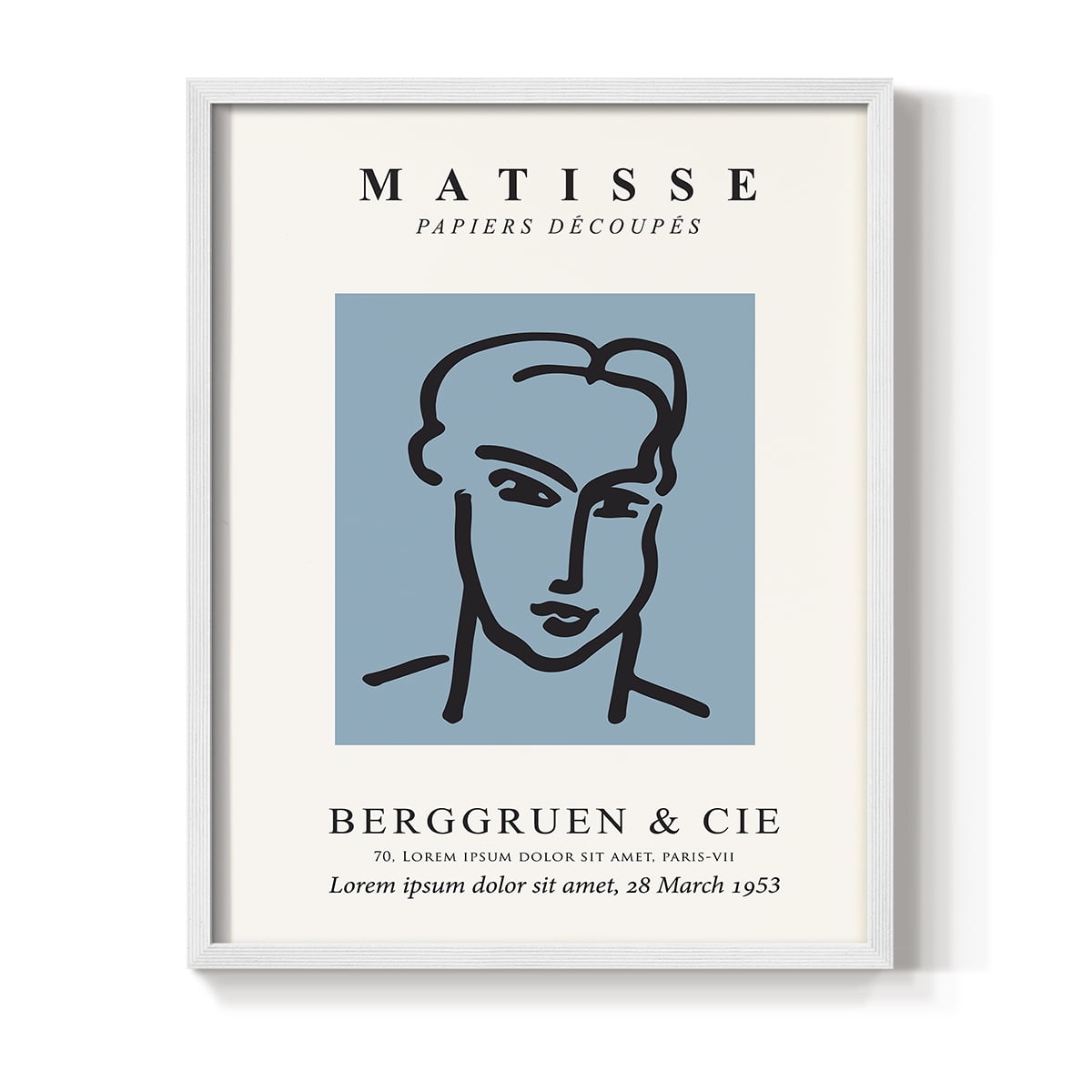 Matisse CXXXVI Framed Print in White Solid Wood 8 x 10 Framed Print