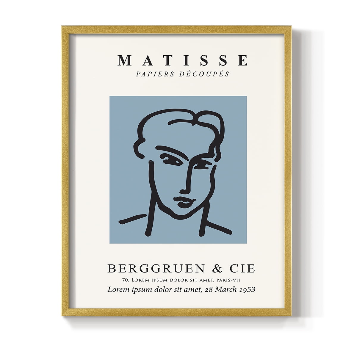 Matisse CXXXVI Framed Print in Gold Solid Wood 8 x 10 Framed Print
