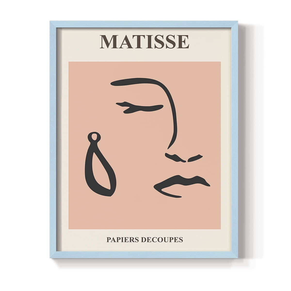 Matisse CXXXVIII Framed Print in Blue Solid Wood 11 x 14 Framed Print