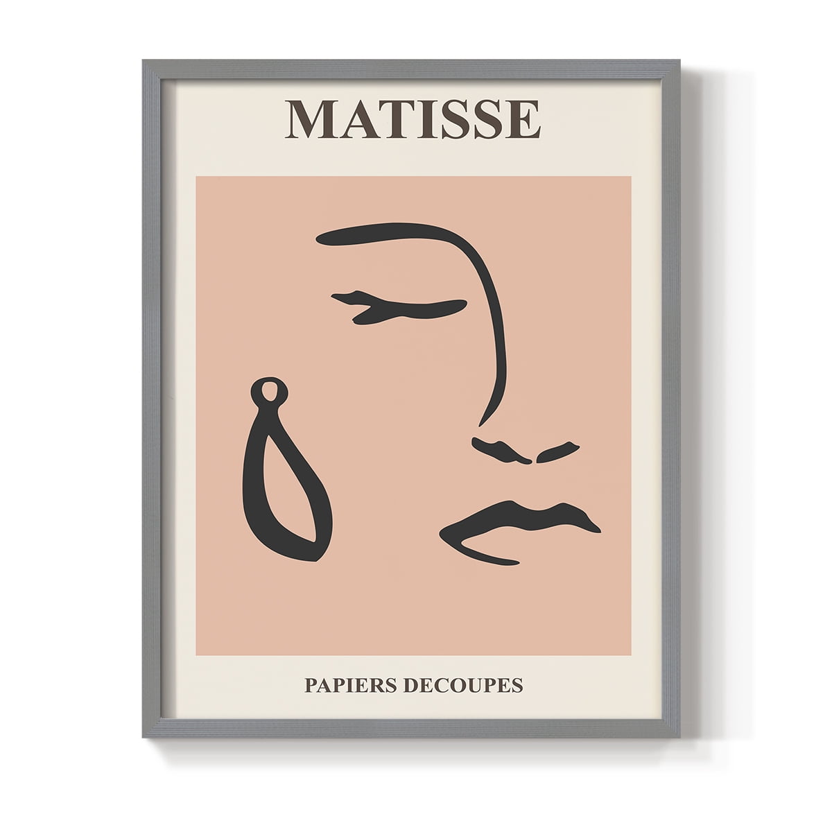 Matisse CXXXVIII Framed Print in Gray Solid Wood 8 x 10 Framed Print