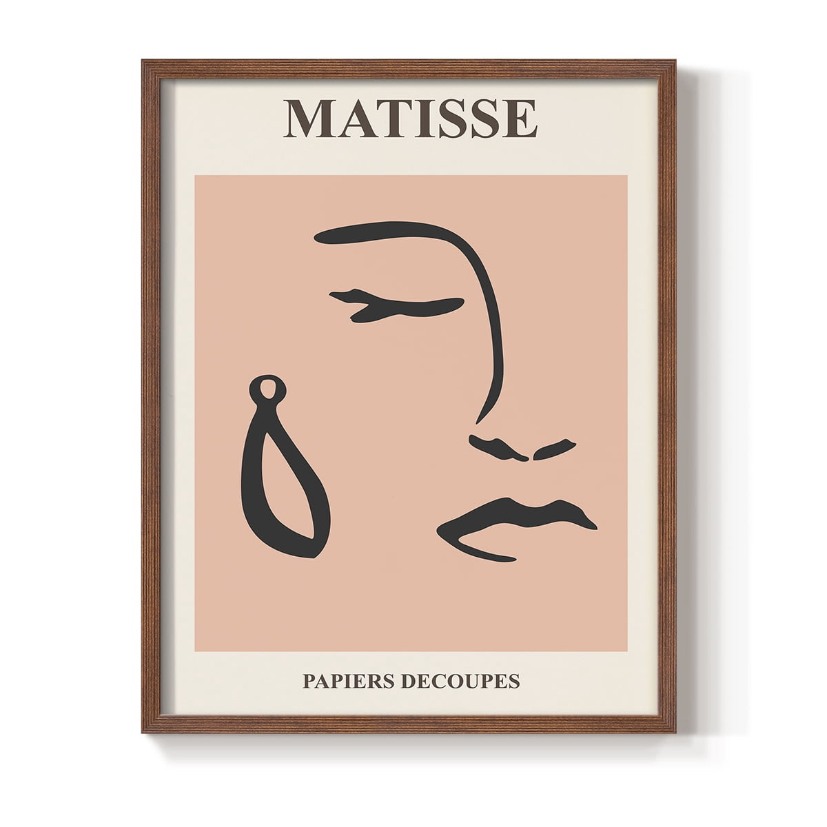 Matisse CXXXVIII Framed Print in Brown Solid Wood 8 x 10 Framed Print
